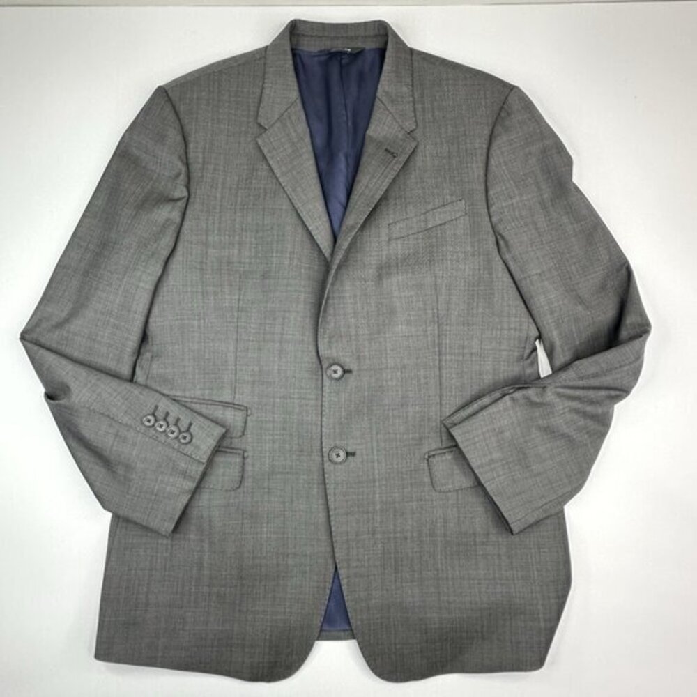 Paul Smith Gray The Byard Mini Check Slim Wool Blazer Sport Coat Italy 42R Mens